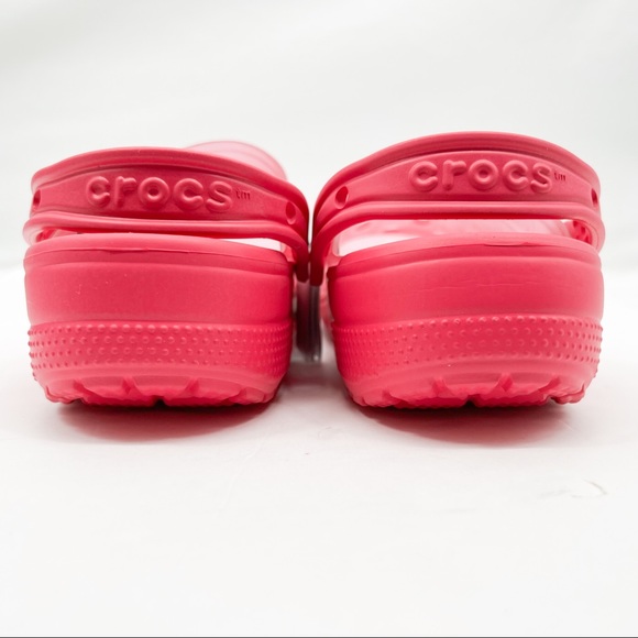 Crocs Adult Classic Translucent Clogs- Candy Pink - Picture 6 of 9